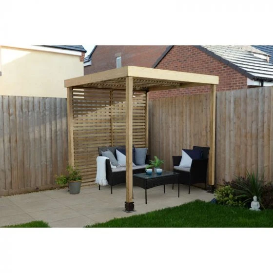 Forest Garden Modular Pergola With 1 Side Panel - Home Delivery 1 Forest Garden Modular Pergola With 1 Side Panel - Home Delivery