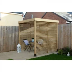 Forest Garden Modular Pergola With 3 Side Panel - Home Delivery