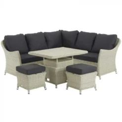 Bramblecrest Chatsworth Mini Modular Sofa Set W Adj Table & 2 Stools 7 Bramblecrest Chatsworth Mini Modular Sofa Set W Adj Table & 2 Stools -Verdant Living 2