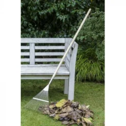 Burgon & Ball Stainless Lawn Rake -Verdant Living 341462 bb lawn rake2