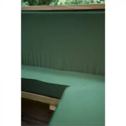 Forest Garden 3.6m Hexagonal Wooden Garden Gazebo With Thatched Roof – Furnished (Green) - Home Delivery & Installation -Verdant Living 3 48