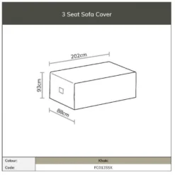 Bramblecrest Rattan 3 Seater Sofa Cover - Monterey/Chedworth -Verdant Living 3 seater sofa cover sizes