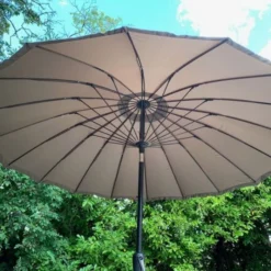 Shanghai Crank & Tilt Parasol Taupe 2.7M