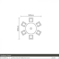 Bramblecrest Tetbury 6 Seat Set W 135cm Table & Parasol - Nutmeg -Verdant Living 6 seater tetbury