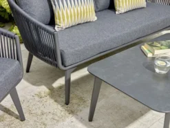 Bramblecrest Palermo 2 Seat Sofa Set W Coffee Table & 2 Sofa Chairs - Anthracite -Verdant Living aplss1 3 web