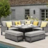 Bramblecrest Buckland Modular Sofa Set W Square Adj Table & 2 Benches
