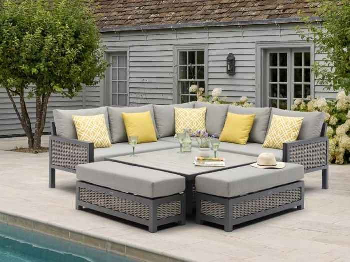 Bramblecrest Buckland Modular Sofa Set W Square Adj Table & 2 Benches 2 Bramblecrest Buckland Modular Sofa Set W Square Adj Table & 2 Benches - Image 2