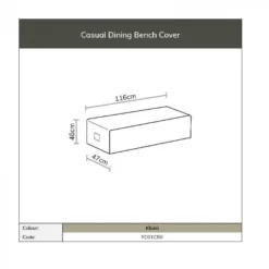 Bramblecrest Rattan Bench Cover - Chedworth/Monterey 6 Bramblecrest Rattan Bench Cover - Chedworth/Monterey -Verdant Living casual dining bench cover size