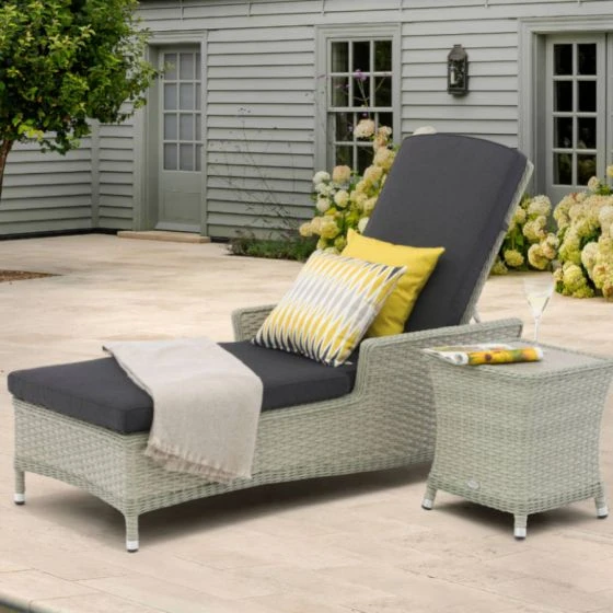 Chatsworth Lounger & High Coffee Table With Ceramic Top 2 Chatsworth Lounger & High Coffee Table With Ceramic Top - Image 2