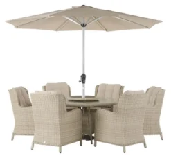 Bramblecrest Chedworth 6 Seat Set W 140Cm Round Table W Lazy Susan & Parasol 11 Bramblecrest Chedworth 6 Seat Set W 140Cm Round Table W Lazy Susan & Parasol -Verdant Living chedworth 6 seater web