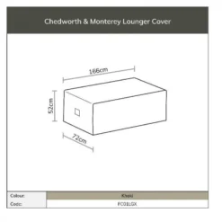 Bramblecrest Rattan Lounger Cover - Monterey / Chedworth -Verdant Living chedworth lounger cover sizes