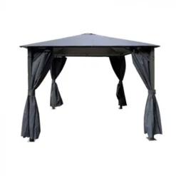 Eden Gazebo With Curtains 3m X 3m - Grey
