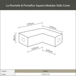 Bramblecrest Bramblecrest Cover Square Corner Sofa Set - Khaki -Verdant Living cvms2g image5