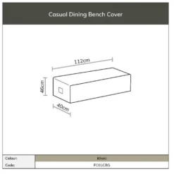 Bramblecrest Aluminium Bench Cover - La Rochelle/Portofino -Verdant Living dining bench cover size