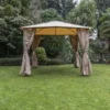 Eden 3x3m Gazebo With Curtains Taupe