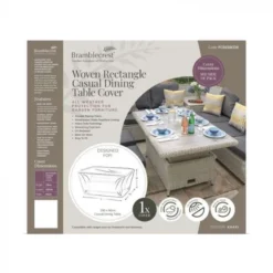 Bramblecrest Rattan Rectangle Dual Height Table Cover - Monterey/Chedworth