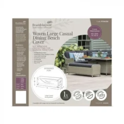 Bramblecrest Cover Long Casual Dining Bench Khaki - Chedworth/Monterey