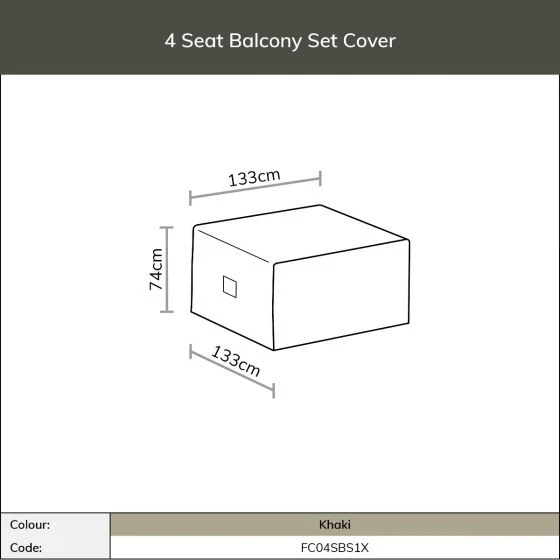 Bramblecrest Bramblecrest Cover 8 Seat Balcony Set - Khaki 3 Bramblecrest Bramblecrest Cover 8 Seat Balcony Set - Khaki - Image 3