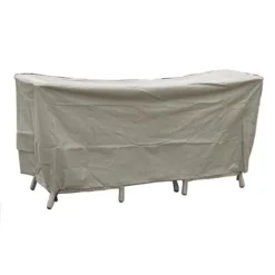 Round 80cm Bistro Table Set Cover - Khaki
