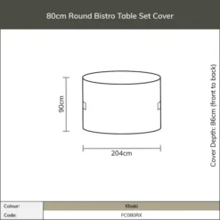 Bramblecrest Rattan Round Bistro Table Set Cover - Monterey/Chedworth/Tetbury -Verdant Living fc080rx image5