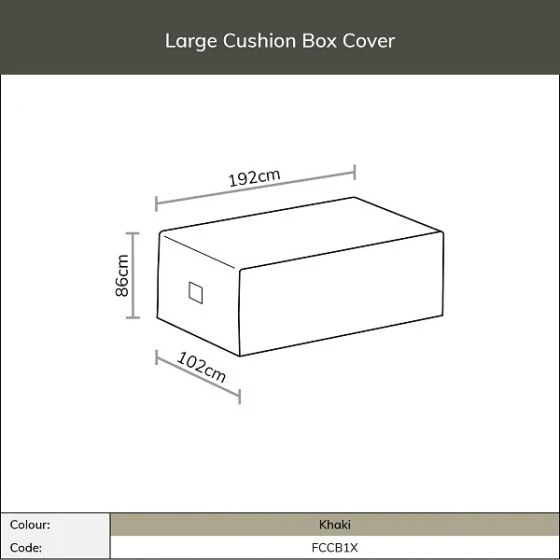 Bramblecrest Bramblecrest Cover Large Cushion Box - Khaki 3 Bramblecrest Bramblecrest Cover Large Cushion Box - Khaki - Image 3