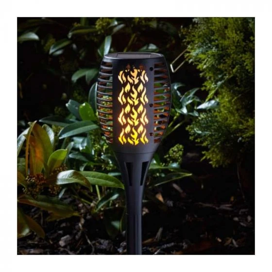 Compact Black Flaming Torch 4 Pack - Smart Solar 1 Compact Black Flaming Torch 4 Pack - Smart Solar