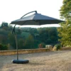 Bramblecrest Gloucester Grey Cantilever Parasol With Base And Cover