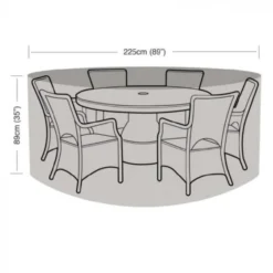 6 Seater Round Furniture Set Cover Green - Worth Gardening