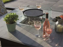 Bramblecrest Griddle & Bracket For Square Firepit Table