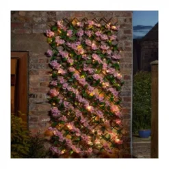 Solar In-Lit Pink Blossom Trellis 1.8x0.9M - Smart Solar