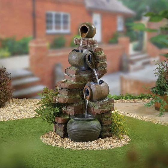 Kelkay Flowing Jugs Water Feature Including LEDs 1 Kelkay Flowing Jugs Water Feature Including LEDs