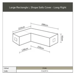 Bramblecrest Rattan Large Long Right L-Shape Sofa Cover - Chedworth/Monterey 6 Bramblecrest Rattan Large Long Right L-Shape Sofa Cover - Chedworth/Monterey -Verdant Living l shape right cover sizes