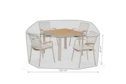 Lifestyle Gardens Cover 4 Seater Square 200x90cm Grey -Verdant Living lifestylegarden 4 seat square cover scale