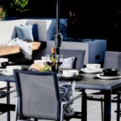 Livorno 6 Seat Set W 160x90cm Rectangular Dining Table -Verdant Living livorn 6 seater close up