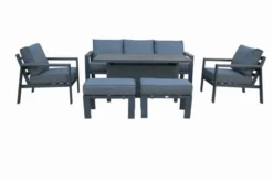 Livorno 3 Seat Lounge Set W160x90cm Static Table -Verdant Living livorno 3 seat lounge set 2