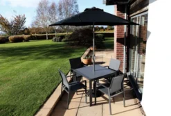 Livorno 4 Seat Set W 90cm Square Dining Table