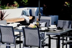 Livorno 6 Seat Set W 160x90cm Rectangular Dining Table -Verdant Living livorno 6 seat rectangular closeup