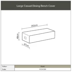 Bramblecrest Cover Long Casual Dining Bench Khaki - Chedworth/Monterey -Verdant Living long bench cover size