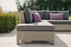 Kettler Palma Low Lounge Corner Set W Coffee Table Whitewash -Verdant Living low lounge corner 3 1