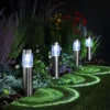 NOMA Midi Prism Stainless Steel Bollard Set Of 4 Connectable Lights