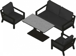 Norfolk Leisure - Timber Lounge Set -Verdant Living norfolk leisure timber lounge set 4