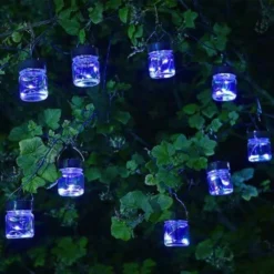 Firefly Opal Jar String Lights Set Of 10 - Smart Solar