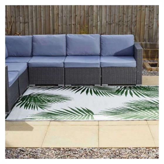 Alfresco Rug - Tropicana Cool Grey/Palm Green 150 X 210cm - Smart Garden 1 Alfresco Rug - Tropicana Cool Grey/Palm Green 150 X 210cm - Smart Garden