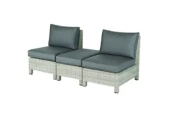 Kettler Palma Low Lounge Corner Set W Coffee Table Whitewash -Verdant Living palma low lounge white wash cushion over table