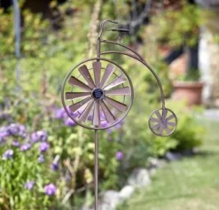Penny Farthing Illuminated Wind Spinner -Verdant Living penny farthing 3