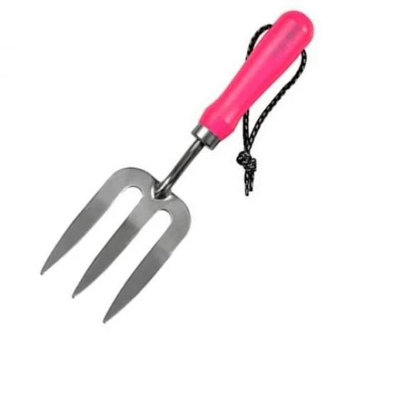 Burgon & Ball Fluores Hand Fork - Pink 2 Burgon & Ball Fluores Hand Fork - Pink - Image 2