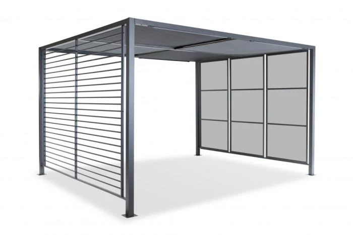 Kettler Deluxe Panasol® 3x3.5m Aluminium Grey W LED Solar Lights 2 Kettler Deluxe Panasol® 3x3.5m Aluminium Grey W LED Solar Lights - Image 2