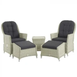 Bramblecrest Chatsworth Recliner Set W 2 Footstools & High Coffee Table -Verdant Living recliners set