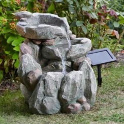 Smart Solar Rock Fall Fountain -Verdant Living rock frall