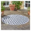 Alfresco Round Mat Zigzag 180cm - Onxy
